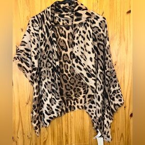 Maurices Brown and Black Animal Print Scarf